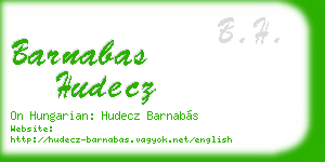 barnabas hudecz business card