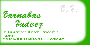 barnabas hudecz business card
